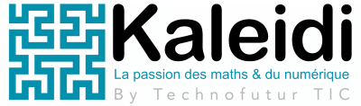 Nouveau logo Kaleidi la passion des maths et du numérique By technofuturtic